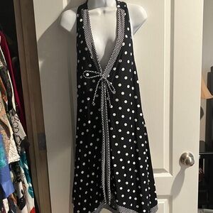 Coco Reef Black and White Polka Dot Midi Dress